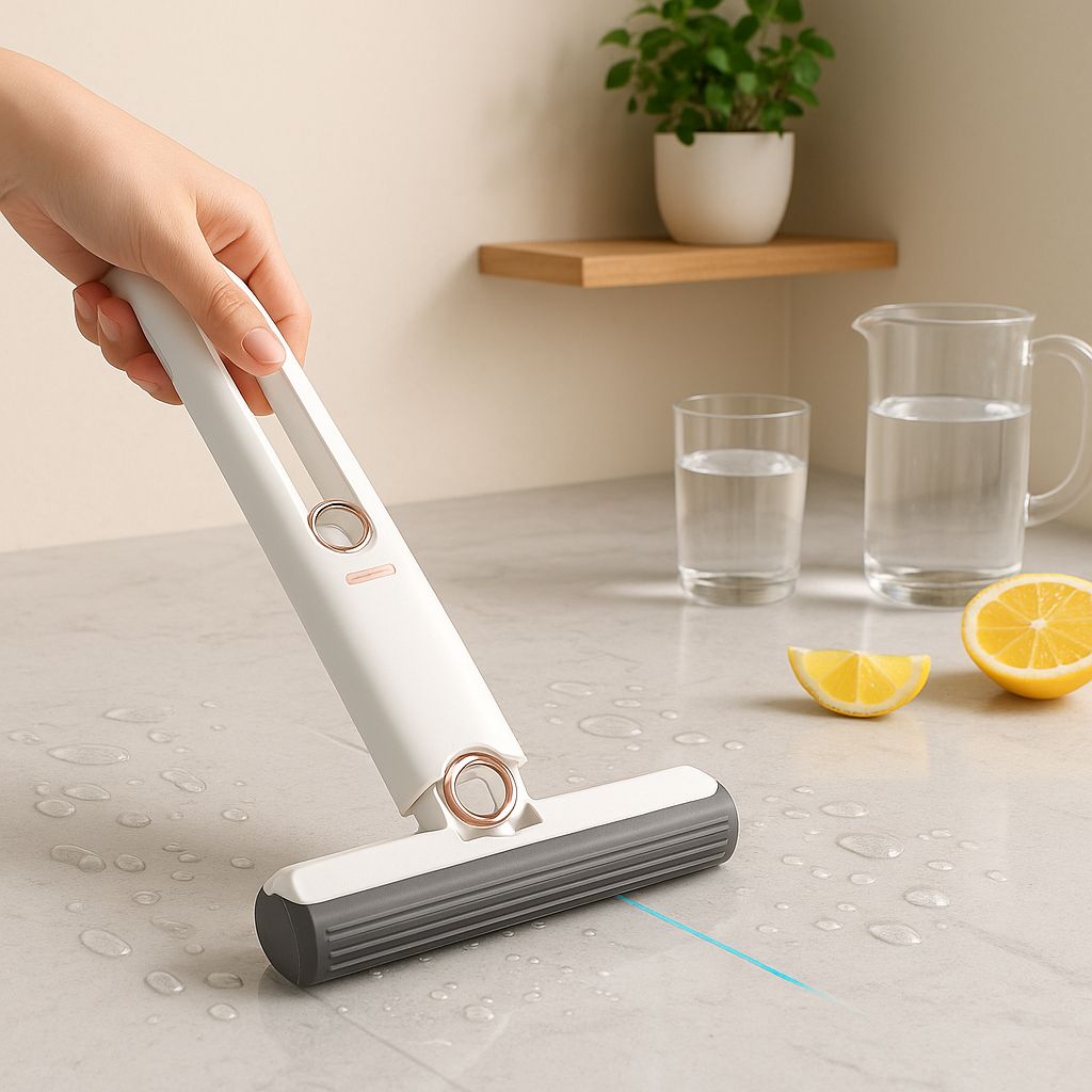 CleanBax® Çok Amaçlı Profesyonel Mini Mop & Fırça – Cam & Fayans Temizleyici